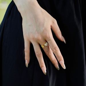Anillos Apilables de Plata de Ley Dylam con Circonitas Cúbicas 5A, Anillos con Iniciales de Letras Mayúsculas en Forma de Corazón para Mujeres, Adolescentes y Niñas - Product Image 3