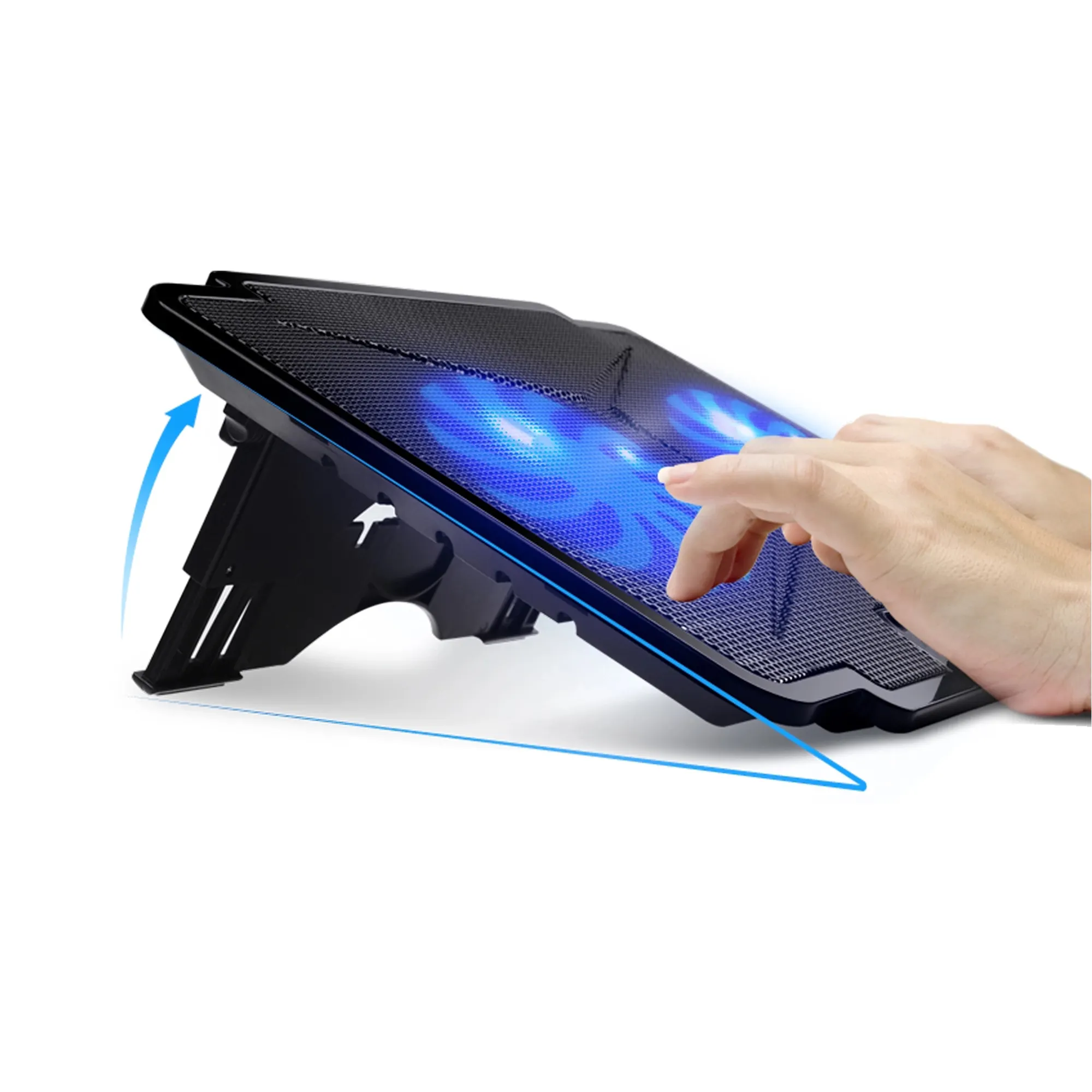 2021 New Version Laptop Cooling Pad Stable Gaming Laptop Cooler Stand Usb Notebook Base Cooler For Laptop With 2 Silent Big Fans