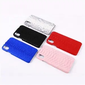 Personalizar Luxo Genuine Snake Skin Leather Mobile Phone Case Cover