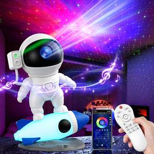 Projecteur de galaxie <span class=keywords><strong>astronaute</strong></span> fusée 3ème génération avec télécommande et haut-parleur Bluetooth, lumières pour enfants pour chambre à coucher pour Noël - Product Image 1