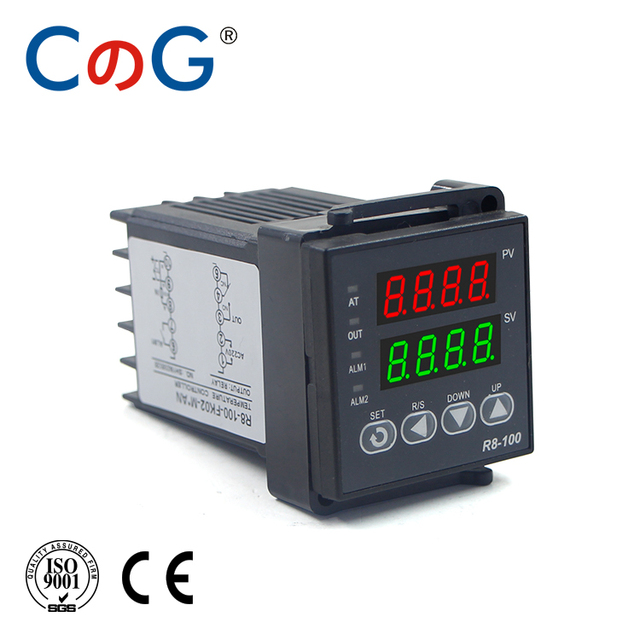 CG R8-100 Digital Temperature Controller Thermostat K Type SSR Output 40DA SSR Relay K/J Screw M6 1m Thermocouple Probe RKC