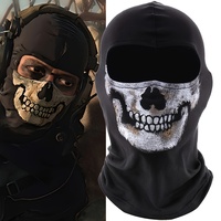 Masque tactique squelette pour homme, cagoule avec ouvertures pour les yeux, couvre-tête squelette pour sports de plein air et cosplay