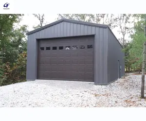 Garage préfabriqué de trois voitures de cadre de structure métallique de prix usine avec la conception libre