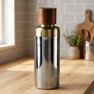 Shaker en acier inoxydable Accessoires de bar en métal Shaker à cocktail Shaker en bois au prix de gros - Product Image 3
