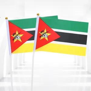 Bandeira de moçambique, agente de compra de escritório da china, qualidade de fábrica, verificar o pedido, siga-se, ondulação, bastão, moçambique, bandeiras de mão