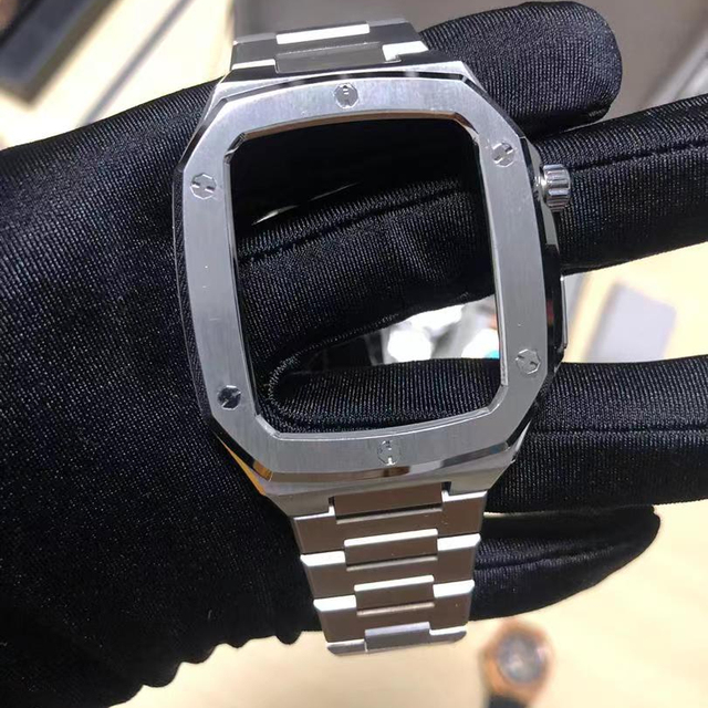Custom Logo 2021amazon Top Seller Luxury Stainless Steel Cover for apple Watch case