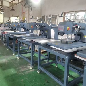 J khí nén 3500W 40*60 tự động Vinyl chuyển T-Shirt thiết bị in ấn Nhiệt Báo Chí đôi trạm Máy hồng ngoại vị trí - Product Image 2