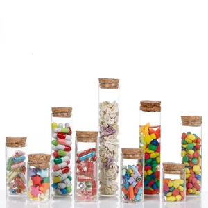 30mm düz dipli borosilikat cam test tüpü ile ahşap mantar - Product Image 1