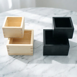<span class=keywords><strong>Caja</strong></span> de Almacenamiento Cuadrada de Madera de Pino Personalizada, Sin Procesar, Sin Cubrir, para Regalos DIY - Product Image 4