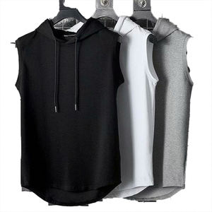 Camiseta sin Mangas con Capucha para Hombre, Moderna, Deportiva, para Verano, Baloncesto, Correr, Ajustada, con Cordón, Ligera - Product Image 6