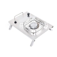 Réchaud manuel au butane IGT pour l'extérieur, léger, tactique, portable, pliable, à haute flamme, pour le camping et le barbecue, pour 1-2 personnes