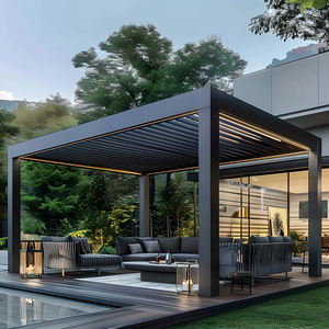 Pérgola Motorizada con Rejillas Ajustables para Jardín o Balcón, de Aluminio con Recubrimiento en Polvo - Product Image 1