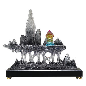 Moderne Simple Nouveau Paysage Chinois Conception Artistique Résine Epoxy Sculpté Rocaille Ornement Folk Art Modèle Chambre Hôtel - Product Image 5