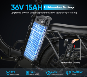 Vélo électrique pliant à pneus larges CY20 Pro 20 pouces 250W500D 7 vitesses, nouvelle version 2026, haute qualité, vente en gros - Product Image 4