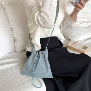 Fashion <b>Small</b> Nylon Cross Body <b>Bag</b> Women <b>Drawstring</b> Fold Soft Mini Shoulder <b>Bag</b> for Mobile Phone <b>Bags</b> Crossbody - Product Image 5