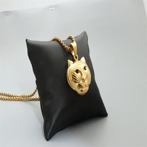 Yunnique – collier avec pendentif visage de tigre, en alliage de zinc doré, bijoux unisexes, cadeau à la mode - Product Image 2