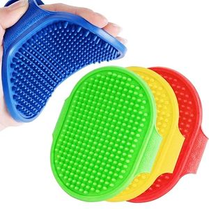 TPR Evcil Hayvan Banyo Masaj Fırçası Köpek Kedi Duş Bakım Aracı Özel Logo Yumuşak Kauçuk Tüy Dökülmesini Azaltan Eldivenler - Product Image 2