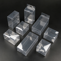 Boîte d'emballage en plastique transparente, PET RPET PVC pliable, boîte cadeau pour petits accessoires, artisanat, cosmétiques