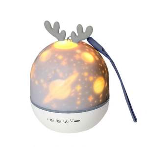 Lámpara de proyección de conejo con Control remoto Genie, carga Led, atmósfera giratoria, luz nocturna, regalo para niños - Product Image 3
