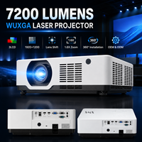 Projecteur laser 3LCD WUXGA 7200 lumens avec déplacement de l'objectif, zoom 1,6x, installation à 360 degrés pour les grandes salles