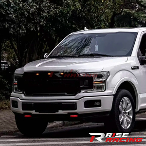 Grille de pare-chocs avant noire en ABS pour Ford F150 1995-2003, style <span class=keywords><strong>Raptor</strong></span> avec lettres et lumières LED, grille en nid d'abeille - Product Image 3