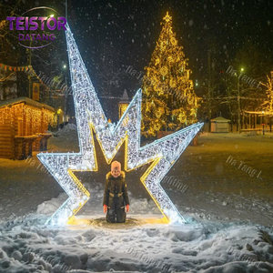 Motif lumineux étoile de Noël personnalisé avec dimensions, couleurs et configurations d'éclairage flexibles pour des projets de fêtes spéciaux - Product Image 2