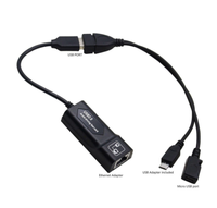 Adaptateur Ethernet LAN de vente chaude pour AMAZON FIRE TV 3 ou STICK GEN 2 ou 2 STOP the Buffering Mirco OTG USB 2.0 Adapter Cable