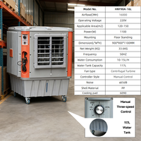 Refroidisseur d'air évaporatif industriel robuste, climatiseur mobile avec roues