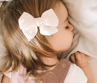 Bandeau en lin pour bébé fille, élastique, fait à la main, pour nouveau-né