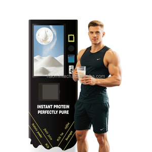 เครื่องทำโปรตีนเชคแบบอัตโนมัติ EU Powder Whey Dispenser Shaker พร้อมหน้าจอสัมผัสเต็มรูปแบบ สีส้ม สำหรับยิมและฟิตเนส - Product Image 3