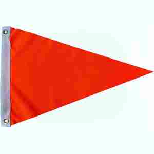 Drapeau de sécurité orange 12x18 pouces drapeau triangulaire bannière orange haute visibilité drapeaux ATV robustes avec 2 œillets en laiton - Product Image 1