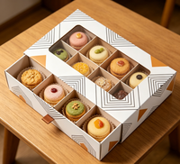Boîte cadeau à tiroir compartimentée en carton kraft écologique, impression personnalisée pour noix, biscuits, chocolat, gâteaux, snacks, vente en gros