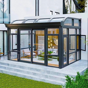 Véranda de jardin <span class=keywords><strong>solarium</strong></span> moderne en verre aluminium gratuit avec toit trempé pour villas <span class=keywords><strong>solarium</strong></span> vente maison accessoire - Product Image 5