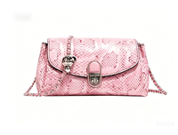 Taschen für Damen Neue Lederhandtasche im Schlangenmuster-Design, Premium-Umhängetasche mit goldener Kugelkette, kleine Tasche