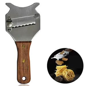 Kitchen Stainless Steel Adjustable Chocolate Cheese Truffle Shaver Slicer Peeler Cutter with Wood Handle