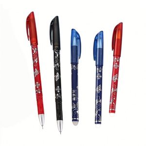 Stylo effaçable thermosensible en plastique bleu et rouge X616, facile à effacer, stylo gel chaud avec gomme pour la correction des marquages - Product Image 1