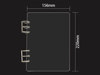Reliure transparente en acrylique A5 A6 B5, carnet A5, 40 feuilles, 80 pages