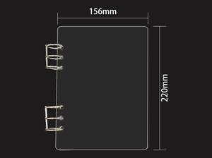 A5 A6 B5 Acrylic Transparent Binder A5 <strong>Notebook</strong> 80 <strong>Pages</strong> - Product Image 5