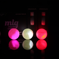 Balles de golf lumineuses LED qui brillent dans le noir, logo personnalisé, balles de golf nocturnes, vente en gros d'usine