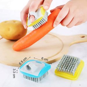 <b>Vegetable</b> Potato Scrubber <b>Brush</b> with Flexible Nylon Bristles Portable Eco-Friendly Kitchen Tool for Fruits and <b>Vegetables</b> - Product Image 4