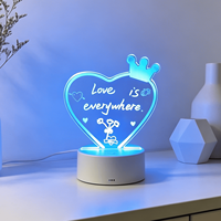 Lampe de nuit 3D LED lumineuse effaçable avec contrôle tactile, design personnalisable pour l'éclairage de la pièce - Lampe intelligente moderne créative DIY