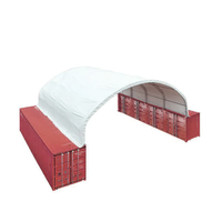 Abri de stockage industriel en PVC à structure simple, type dôme, pour protection solaire, 80 pieds x 80 pieds, pour conteneurs et garages