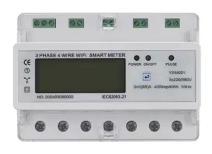 Ba Giai Đoạn Bốn Dây 7P Wifi DIN Đường Sắt Thông Minh Năng Lượng Meter Với Relay Có Thể Sử Dụng Ứng Dụng Cho Từ Xa Đọc Và Điều Khiển - Product Image 2