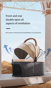 Современная роскошная разборная складная металлическая коляска для домашних животных, многофункциональная сумка, сверхлегкая, портативная, для кошек, собак и всех видов домашних животных - Product Image 4