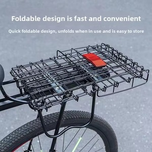 Cesta Trasera <span class=keywords><strong>Plegable</strong></span> de Alta Resistencia <span class=keywords><strong>para</strong></span> <span class=keywords><strong>Bicicleta</strong></span> de Montaña, Gran Capacidad, Alambre de Acero Reforzado, Portaequipajes <span class=keywords><strong>para</strong></span> Ciclismo, <span class=keywords><strong>para</strong></span> Compras y Transporte de Equipaje - Product Image 2