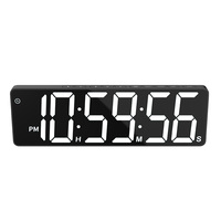 Große Elektronische Moderne LED-Wanduhr RGB Farbwechsel Fernbedienung Digitaler Wecker Sekundenanzeige für Zuhause Büro Schlafzimmer