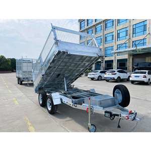 Remorque à benne basculante à double essieu de la norme australienne 10*5 avec chariot à outils à grille galvanisée - Product Image 3