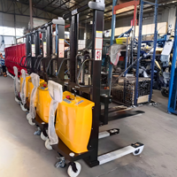 Nouveau transpalette de voirie extérieur très demandé, 1,5/2 tonnes, hauteur de levage 4/5 m, entièrement électrique, avec conducteur à bord, roues hydrauliques en PU 1