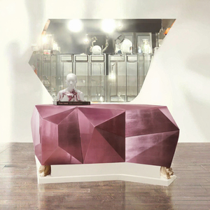 Diamond AMETHYST Italian Design Sideboard Storage <b>Cabinets</b> Luxury Modern Contemporary Stainless Steel Wood Living Home <b>Bar</b> Villa - Product Image 3