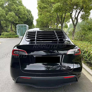 Car Side Rear <b>Window</b> Louver Shutter <b>Cover</b> Sport Style For Tesla Model Y 2021-2024 Body Kit Car Accessories - Product Image 4